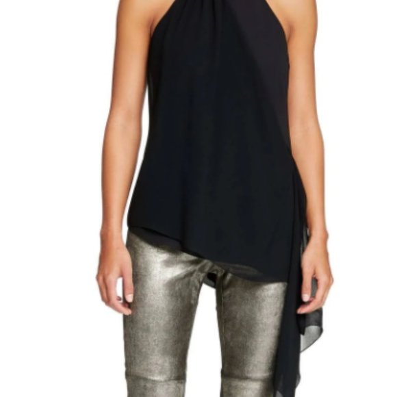 HALSTON DRAPE TANK BLOUSE - Picture 4 of 5